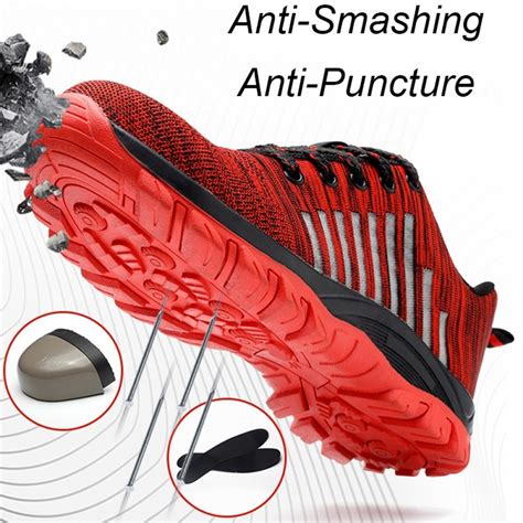 Indestructible Breathable Mesh Light Shoes Steel Toe Work Safety Shoes - Topsfshoes.com