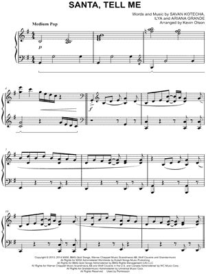 "Santa Tell Me" Sheet Music - 25 Arrangements Available Instantly ...