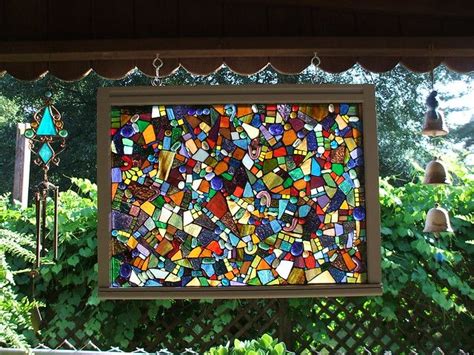 Mosaic window | Stained glass mosaic window, Glass mosaic art, Window art