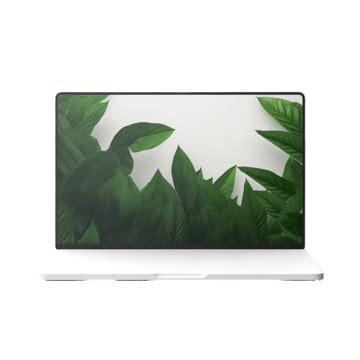 Laptop Mockup Template With Display Screen Nature Wallpaper Isolated Generative Ai, Laptop ...