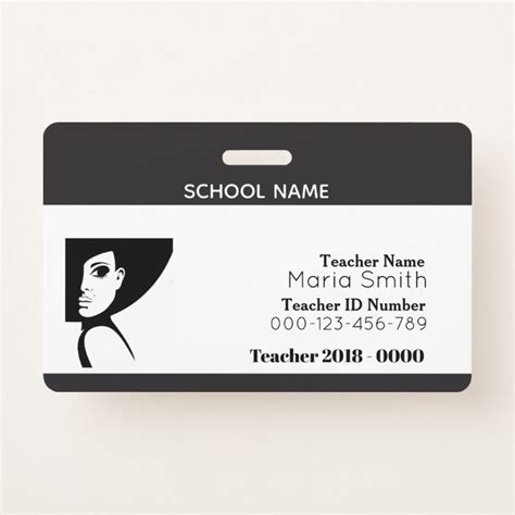 Simple Teacher ID Badge | Zazzle.com