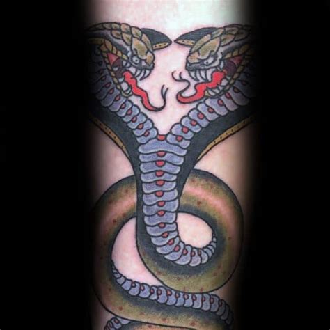 30 Cool Two Headed Snake Tattoo Ideas for Men