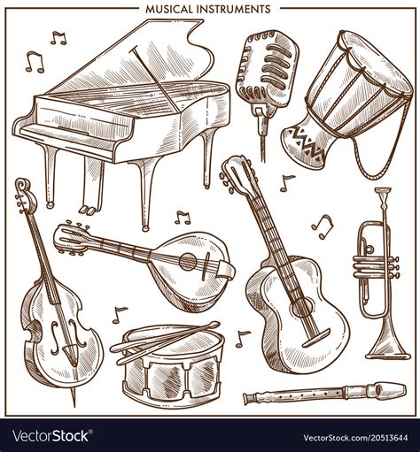 Drawing Of Musical Instruments