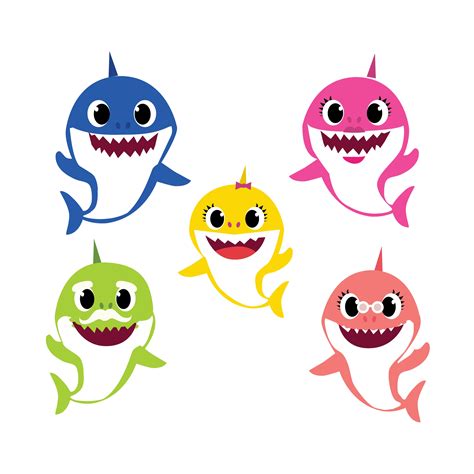 Baby Shark Character Vectors Download - Etsy Sweden