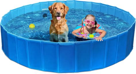 Amazon.com: 47" X 12" Foldable Dog Bath Pool Dog Swimming Pool Pet ...