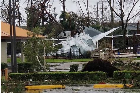 U.S.A.F Tyndall Air Force Base took a direct hit from Hurricane Michael