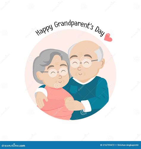 Happy Grandparents Day Greeting Card. Stock Vector - Illustration of ...