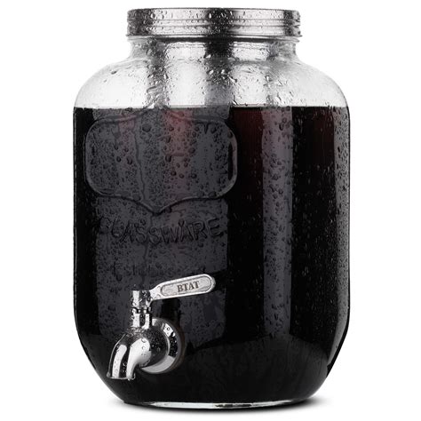 BTaT- Cold Brew Coffee Maker, 1 Gallon Mason Jars Drink Dispenser ...