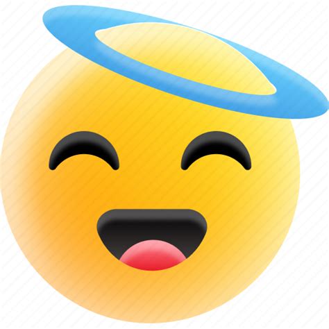 Angel emoji, emoji, emoticon, halo emoji, smiling face icon - Download on Iconfinder