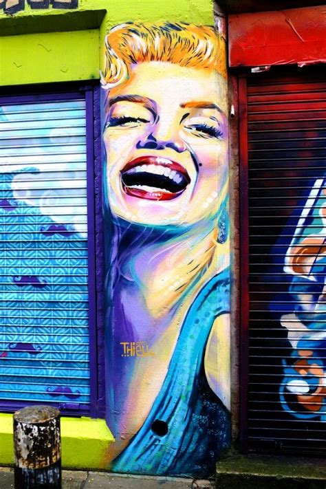 Marylin monroe by Thieu - street art london shoreditch - bricklane nov 2014 Grafitti Street ...
