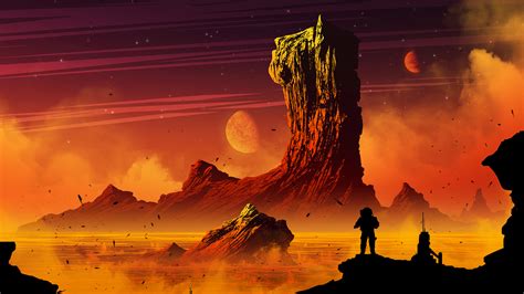 Download Sci Fi Landscape HD Wallpaper by Michal Kváč