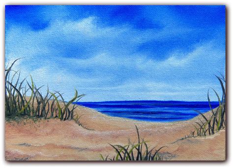 Items similar to Original Art, Seascape Oil Painting, Sandy Beach Ocean ...