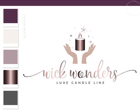 Wick Wonders Logo Design • Macarons and Mimosas