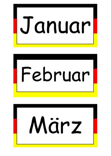 German Months of the Year Posters/Flashcards | Teaching Resources