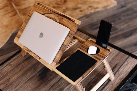 Laptop stand,Wooden laptop stand,Laptop holder,Wood stand macbook,Laptop tray,Portable Wood ...