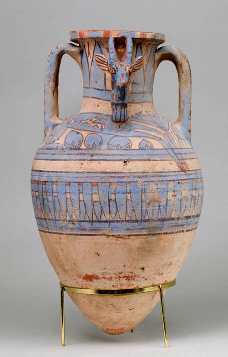 egyptian-blue-painted-ibex-amphora-455x711 | Ancient egyptian art, Egyptian artifacts, Ancient ...