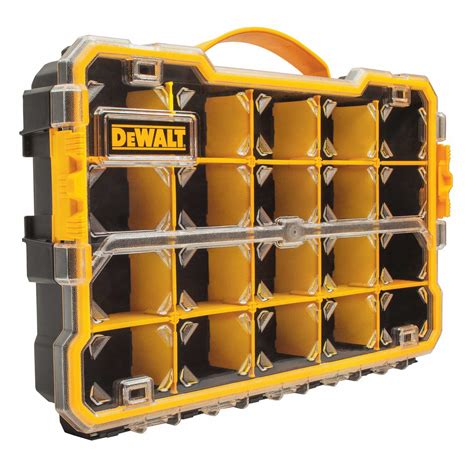 DEWALT Compartment Box: 11 in x 2 7/8 in, Black/Yellow, 20 Compartments ...