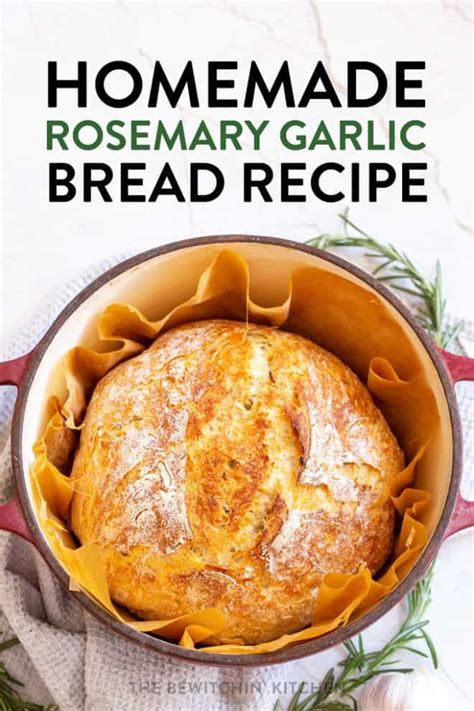 Dutch oven garlic rosemary bread – Artofit