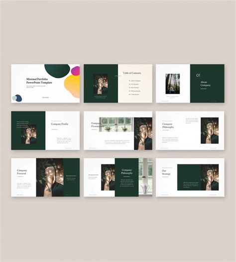 Minimal Portfolio PowerPoint Template - Download PowerPoint