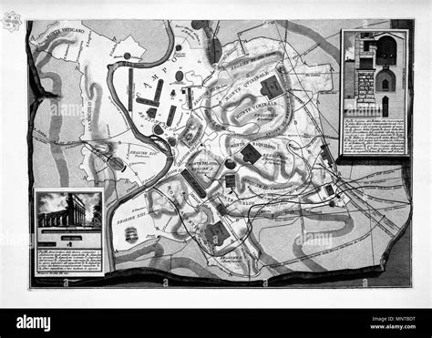 Maps of ancient Roman aqueducts in Rome, part 2 1756. 1000 Piranesi-1070 Stock Photo - Alamy