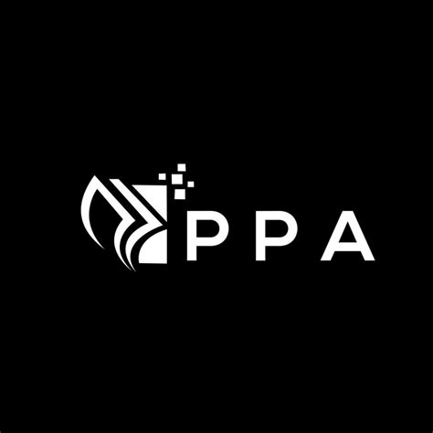 PPA credit repair accounting logo design on BLACK background. PPA ...