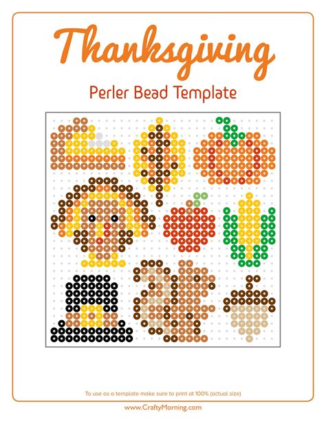 Thanksgiving Perler Bead Patterns - Crafty Morning