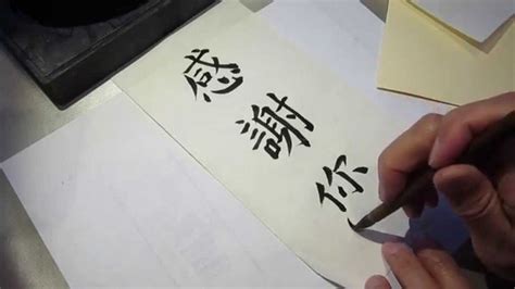 Learn to write thank you in Chinese calligraphy, 感谢您, ASMR | Calligraphy lessons, Chinese ...