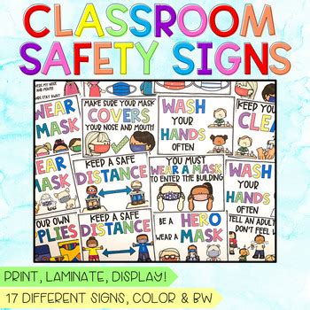 Back to School Classroom Safety Signs for Masks, COVID-19 by Teaching Today