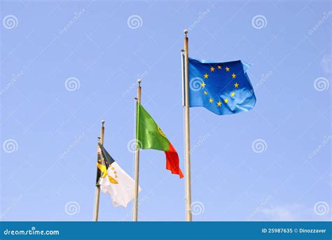 Azorean flag stock image. Image of flag, island, white - 25987635