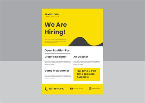 hiring flyer poster design template. we are hiring flyer leaflet design template. we are hiring ...