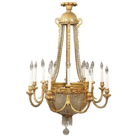 Wonderful Late 19th Century Gilt Bronze and Beaded Chandelier | Beaded chandelier, Chandelier ...