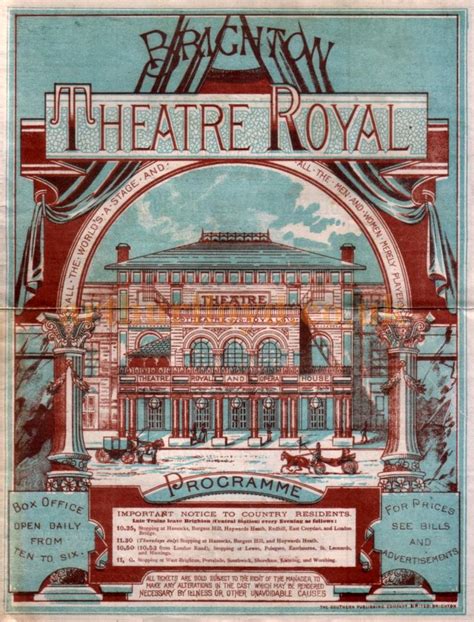 A programme for the pantomime 'Little Red Riding Hood' at the Theatre Royal, Brighton in 1892 / 1893