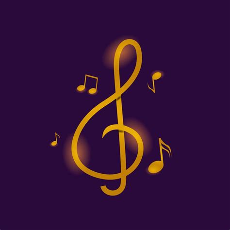 Glowing golden note music design 1233267 Vector Art at Vecteezy