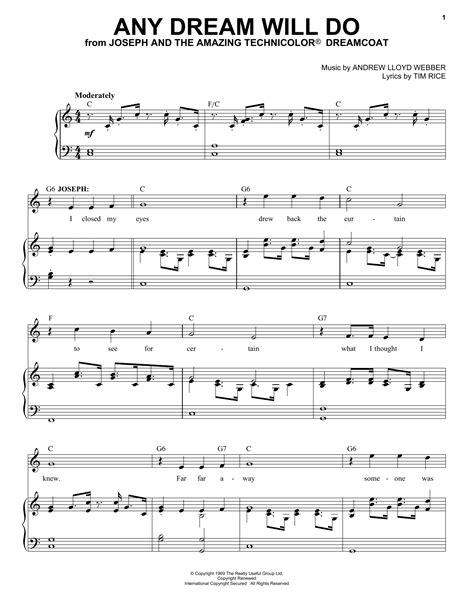 Any Dream Will Do | Sheet Music Direct