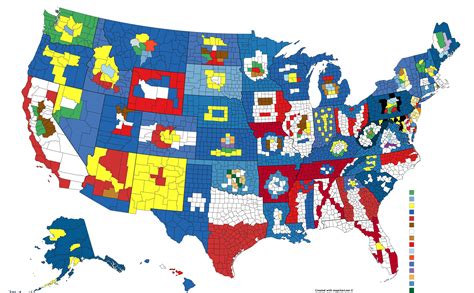 The flags of every U.S. state made out of their county lines. : MapPorn