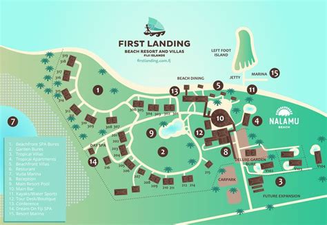 Resort Map - First Landing Resort Fiji | Tropical resort, Beautiful ...