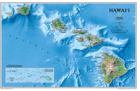 Hawaii Wall Map by National Geographic - MapSales