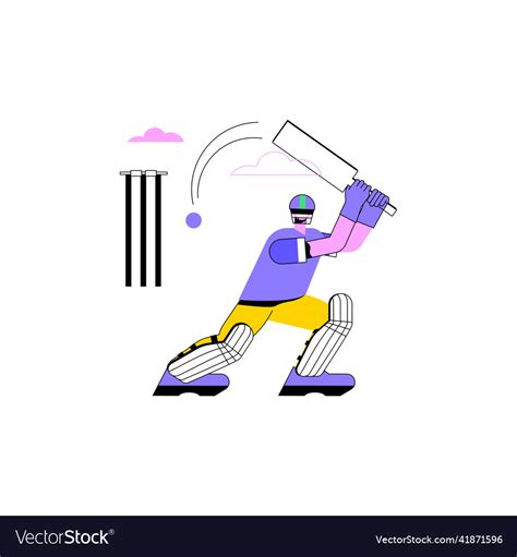 Cricket abstract concept Royalty Free Vector Image