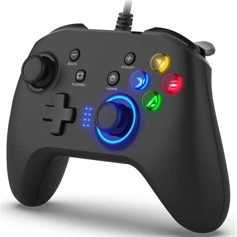 Wired Gaming Controller, Joystick Gamepad with Dual-Vibration PC Game ...