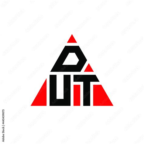 DUT triangle letter logo design with triangle shape. DUT triangle logo ...