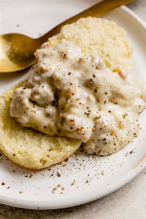 Southern-Style Biscuits and Gravy - Brown Eyed Baker