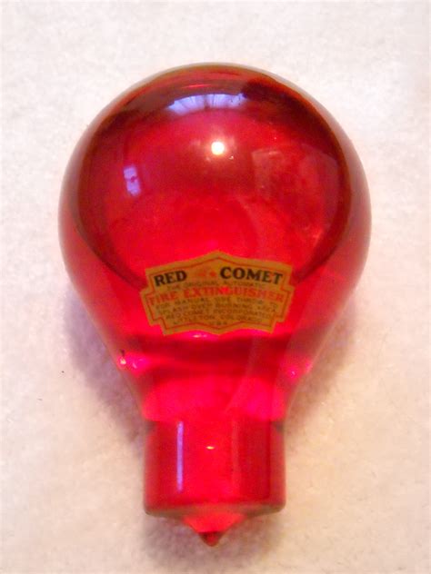 VINTAGE RED COMET FIRE GRENADE / FIRE EXTINGUISHER - Firefighting & Rescue