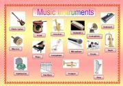 Music Instruments - ESL worksheet by Joana Dark