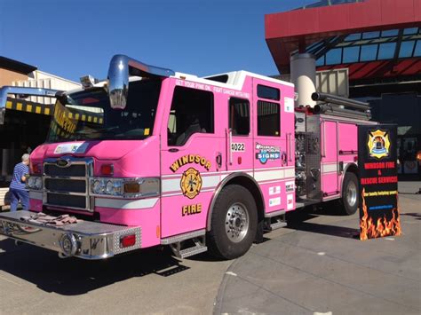 Pink fire truck helps raise money for breast cancer | CTV News