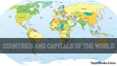 Countries and Capitals of the World | List of Countries and its Capital ...