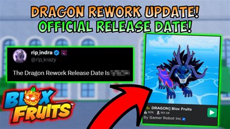 Blox Fruits NEW DRAGON REWORK OFFICIAL RELEASE DATE IS HERE! (TRUE RELEASE DATE!) - YouTube