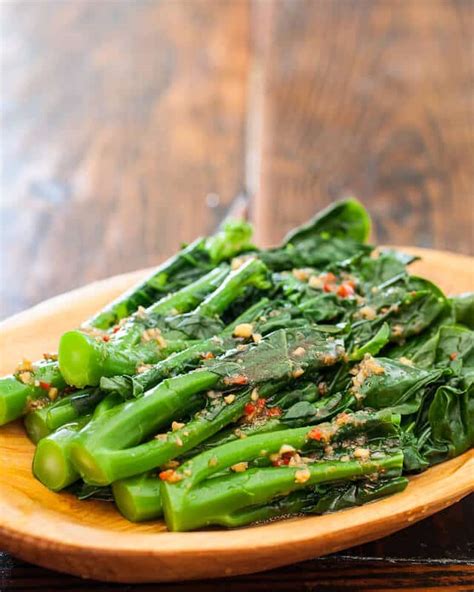 Chinese Broccoli with Garlicky Ginger Miso • Steamy Kitchen Recipes