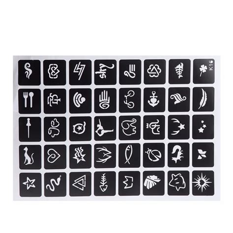 Tattoo Stencil Small Glitter Tattoo Stencils Female Girl Kids Drawing ...