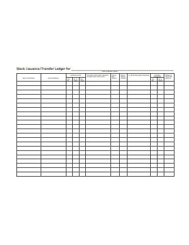 5+ Stock Ledger Templates in PDF | XLS