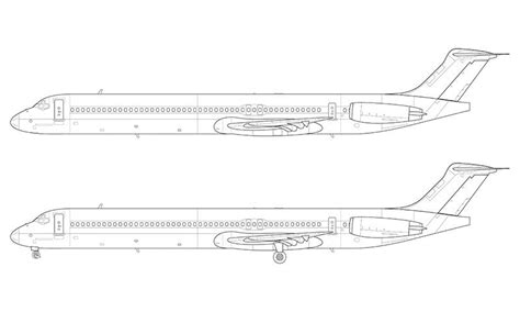 McDonnell Douglas MD-80 line drawing – ShopNorebbo